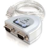 C2G C2G 2ft USB to 2-Port DB9 Serial Adapter Cable
