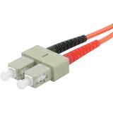 Cables To Go Duplex Fiber Optic Patch Cable - 2 x ST - 2 x SC - 98.43ft - Orange
