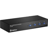 TRENDnet 4-Port PS/2 Rack Mount KVM Switch Kit w/ Audio