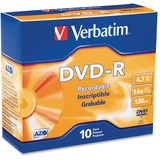VERBATIM AMERICAS LLC Verbatim 95099 DVD Recordable Media - DVD-R - 16x - 4.70 GB - 10 Pack Slim Case
