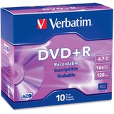 VERBATIM AMERICAS LLC Verbatim 95097 DVD Recordable Media - DVD+R - 16x - 4.70 GB - 10 Pack Slim Case