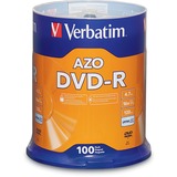 VERBATIM AMERICAS LLC Verbatim 95102 DVD Recordable Media - DVD-R - 16x - 4.70 GB - 100 Pack Spindle