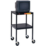 Bretford MP34-E4 A/V Cart - Steel - Black