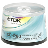 TDK 50PK CDR52X 700MB 80MIN    