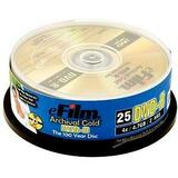25PK DVD 4.7 GB GOLD DVD 100YR GOLD DISC FOR ARCHIVAL