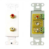 Cables To Go 2 Socket Decorative RCA Insert
