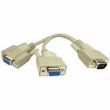 CABLE, 8" VGA HDB15 1M & 2F SPLITTER