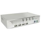 Amconn 4 Port Multi-Platform PS 2-USB KVM Switch