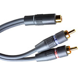 "Monster Cable Monster Standard Interlink Junior Audio Y-Adapter Cable - 1 x RCA Female to 2 x RCA Male - 6"""