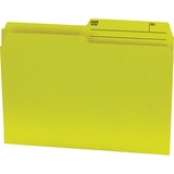 Offix 1/2 Tab Cut Letter Top Tab File Folder in Yellow - 100 / Box