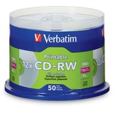 VERBATIM AMERICAS LLC Verbatim DataLifePlus 95159 CD Rewritable Media - CD-RW - 4x - 700 MB - 50 Pack Spindle