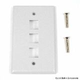Belkin 3 Socket Keystone Network Faceplate