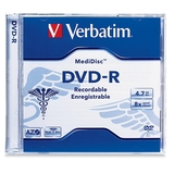 VERBATIM Verbatim MediDisc 94905 DVD Recordable Media - DVD-R - 8x - 4.70 GB - 1 Pack Jewel Case