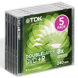 TDK 2.4x DVD+R Double Layer Media
