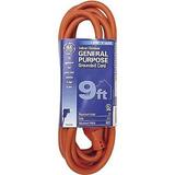 GE Indoor/Outdoor Extension Cord -  - 9ft - Orange