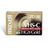 Maxell VHS-C Videocassette - 30Minute - Analog Videocassette