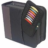 Case Logic 280 Capacity CD Wallet - Clam Shell - Nylon - Black, Gray - 280 CD/DVD