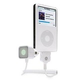 image of DLO AutoPod White Car Charger For iPod, iPod nano and iPod mini
