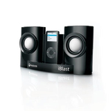 IBLAST BLACK 6W IPOD DOCKING SPEAKERS CHARGER WORKS ALL MP3 PLYR