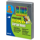 Maxell DVD Storage Boxes (5-Pack) - Book Fold - Silver