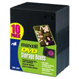 Maxell DVD Storage Boxes (10-Pack) - Book Fold - Black