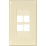 Channel Vision 4 Socket Decora-Style Faceplate - Almond