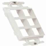Channel Vision 6 Socket Decora-Style Faceplate - White