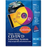 Avery Matte White Film DVD Labeling System - 8965