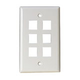 STEREN Steren 6 Socket Keystone Faceplate