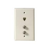 Steren 3 Socket TV/Phone Faceplate