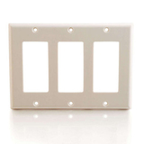 Cables To Go 3 Socket Decorative Faceplate