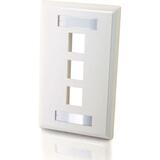 Cables To Go 3 Socket Keystone Network/Multimedia Faceplate