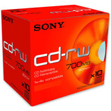 Sony 4x CD-RW Media - 700MB - 120mm Standard