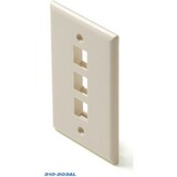Steren 3 Socket Keystone Faceplate - 310203AL