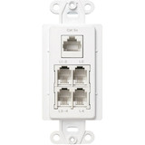 WPW-DP - Linear 5 Socket Phone/Network TAP Faceplate