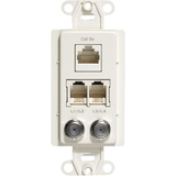 WPI-PDC - Linear 5 Socket Network/Phone/Coax Faceplate
