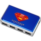 4PORT IROCKS USB 2.0 SUPERMAN HUB BLUE