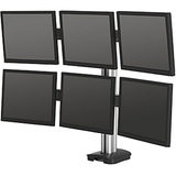 DOUBLE LEVEL MULTI FP-DESK MOUNT 6 MON ALUM COL