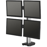 DOUBLE LEVEL MULTI FP-DESK MOUNT 4 MON ALUM COL