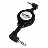 Cables Unlimited Ziplinq Retractable 3.5mm Black Audio Cable, iPod/iPhone compatible