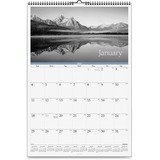 Visual Organizer Dayminder Black and White Monthly Wall Calendar