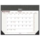At-A-Glance Designer Desk Pad - Monthly - 17' x 22' - January till December - 1 Month Per 1 Page(s) - Vinyl - Black Check