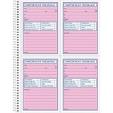 Adams Spiral Bound Carbonless Message Book - 50 Sheet(s) - Spiral Bound - 2 Part - Carbonless1Each