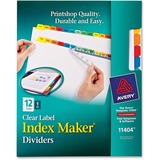 Avery Index Maker 12 Tab Multicolor Label Dividers