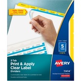 Avery Index Maker Punched Clear Label Tab Divider AVE11414