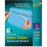 Avery Index Maker Translucent Clear Label Divider