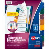 Avery Ready Index Translcnt Table Of Cont Dividers