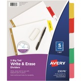 Avery Big Tab Write-On Dividers w/Erasable Tabs