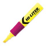 Avery Comfort Grip Highlighter - Chisel Marker Point Style - Fluorescent Yellow Ink - 1  Each