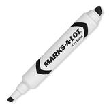 Avery Marks-A-Lot Dry Erase Dual Tip Marker - Chisel Marker Point Style - Black Ink - White Barrel - 1  Each
